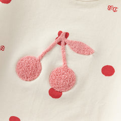 Dave&Bella Girls Autumn Cotton Beige Print T-shirt Pants Two Piece Outfits Set