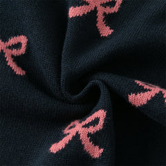 Dave&Bella Toddler Girls Autumn Navy Blue Cotton Sleeveless Elaborate Vests Tops