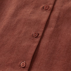 Dave&Bella Toddler Girls Autumn Brown Red Cotton Shirts Tops