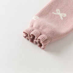 Dave&Bella Toddler Girls Autumn Noble Pink Mesh Sweater A-line Princess Dress