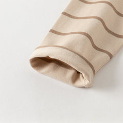 Dave&Bella Boys Toddler Long-Sleeve Cotton Casual Striped T-shirt Tops