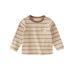 Dave&Bella Boys Toddler Long-Sleeve Cotton Casual Striped T-shirt Tops
