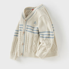 Dave&Bella Toddler Boys Autumn Cotton Apricot Cardigan Coats