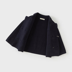 Dave&Bella Toddler Boys Winter Cool Navy Blue Cotton Outwear Versatile Sweater Coats