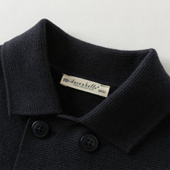 Dave&Bella Toddler Boys Winter Cool Navy Blue Cotton Outwear Versatile Sweater Coats