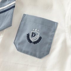 Dave&Bella Boys Autumn Cotton Formal College Style Shirt Pant Set