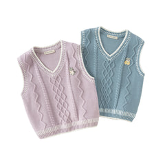 Dave&Bella Toddler Boys Autumn Purple/Blue Vests Tops