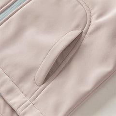 Dave&Bella Kids Girls/Boys Autumn Sea Blue/Purple Pink Outdoor Hooded Fleece Coat