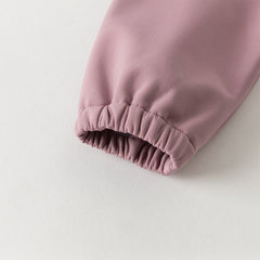 Dave&Bella Kids Girls/Boys Autumn Sea Blue/Purple Pink Outdoor Hooded Fleece Coat