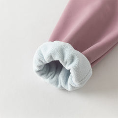 Dave&Bella Kids Girls/Boys Autumn Sea Blue/Purple Pink Outdoor Hooded Fleece Coat