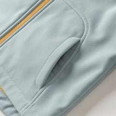 Dave&Bella Kids Girls/Boys Autumn Sea Blue/Purple Pink Outdoor Hooded Fleece Coat