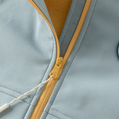 Dave&Bella Kids Girls/Boys Autumn Sea Blue/Purple Pink Outdoor Hooded Fleece Coat