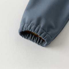 Dave&Bella Kids Girls/Boys Autumn Sea Blue/Purple Pink Outdoor Hooded Fleece Coat