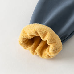 Dave&Bella Kids Girls/Boys Autumn Sea Blue/Purple Pink Outdoor Hooded Fleece Coat