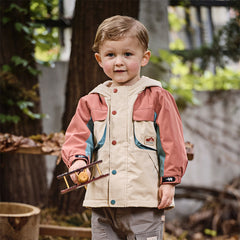 Dave&Bella Girls/Boys Autumn Outdoor Warm Hooded Fleece Jacket Top