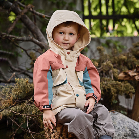 Dave&Bella Girls/Boys Autumn Outdoor Warm Hooded Fleece Jacket Top