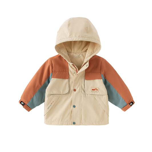 Dave&Bella Girls/Boys Autumn Outdoor Warm Hooded Fleece Jacket Top