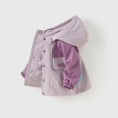 Dave&Bella Girls/Boys Autumn Outdoor Warm Hooded Fleece Jacket Top