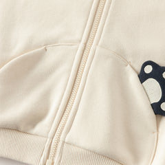 Dave&Bella Boys Autumn Casual Navy Blue Cute Animal Ears Hooded Jacket