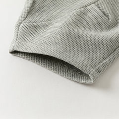 Dave&Bella Toddler Boys Autumn Light Grey Cotton Comfort Loose Outdoor Casual Pants