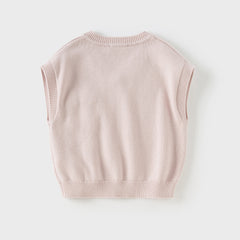 Dave&Bella Toddler Girls Autumn Breathable Purple Cotton Sleeveless Vests Tops