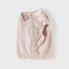 Dave&Bella Toddler Girls Autumn Breathable Purple Cotton Sleeveless Vests Tops