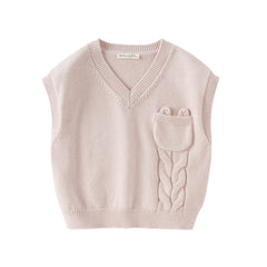 Dave&Bella Toddler Girls Autumn Breathable Purple Cotton Sleeveless Vests Tops