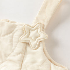 Dave&Bella Toddler Girls Autumn Cream Yellow Sleeveless Pinafore Dress