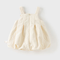 Dave&Bella Toddler Girls Autumn Cream Yellow Sleeveless Pinafore Dress