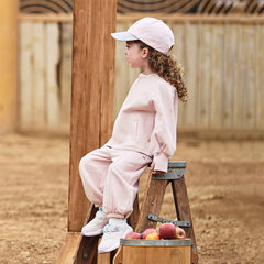 Dave&Bella Toddler Girls Autumn Pink Sweet Cozy Sweatshirts Long Pants Suits Set