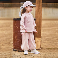 Dave&Bella Toddler Girls Autumn Pink Sweet Cozy Sweatshirts Long Pants Suits Set