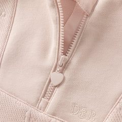 Dave&Bella Toddler Girls Autumn Pink Sweet Cozy Sweatshirts Long Pants Suits Set