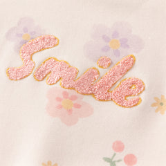 Dave&Bella Girls Autumn Toddler Sweet Pink Floral Sweatshirts Tops