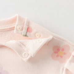 Dave&Bella Girls Autumn Toddler Sweet Pink Floral Sweatshirts Tops