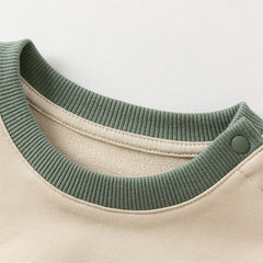 Dave&Bella Girls/Boys Autumn Colorblocked Cotton Long Sleeve Sweatshirts Tops