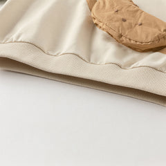 Dave&Bella Girls/Boys Autumn Colorblocked Cotton Long Sleeve Sweatshirts Tops