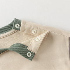 Dave&Bella Girls/Boys Autumn Colorblocked Cotton Long Sleeve Sweatshirts Tops