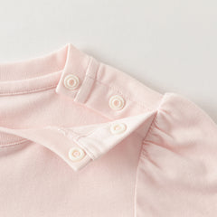 Dave&Bella Toddler Girls Autumn Pink Puppy Print Cotton T-shirts Tops