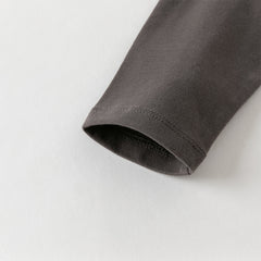 Dave&Bella Girls/Boys Autumn Cotton Grey/Pink Bear Print Breathable T-Shirts Top