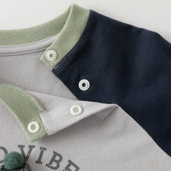 Dave&Bella Girls/Boys Autumn Cotton Grey/Pink Bear Print Breathable T-Shirts Top