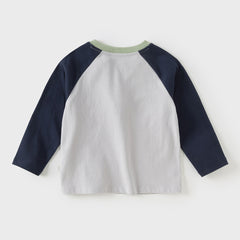 Dave&Bella Girls/Boys Autumn Cotton Grey/Pink Bear Print Breathable T-Shirts Top