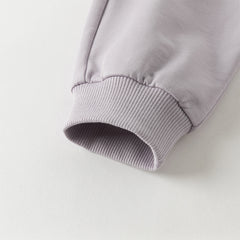 Dave&Bella Toddler Girls Autumn Purple Comfortable Stylish Cotton Drawstring Harem Pants