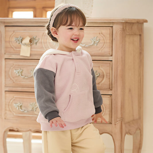 Dave&Bella Girls/Boys Autumn Casual Fleece Hooded Long Sleeve Sweatshirt Top