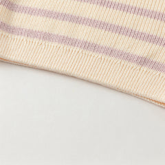 Dave&Bella Toddler Girls Autumn Adorable Purple Striped Vest Tops