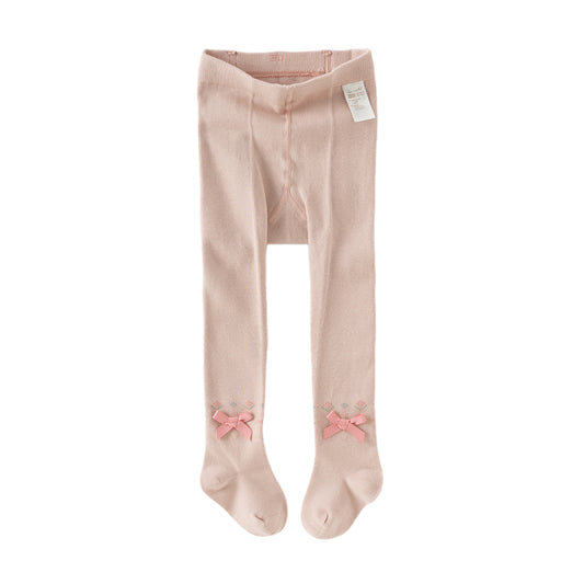 Dave&Bella Kids Girls Autumn Sweet Pink Peplum Thin Footed Tights Leggings