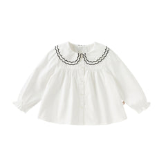 Dave&Bella Toddler Girls Black Top Pinafore Dress Two-Piece Set