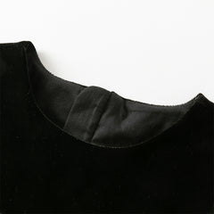 Dave&Bella Toddler Girls Black Top Pinafore Dress Two-Piece Set