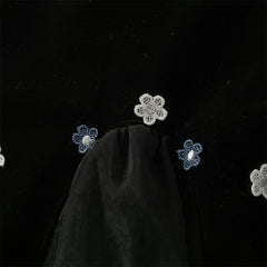 Dave&Bella Toddler Girls Black Top Pinafore Dress Two-Piece Set