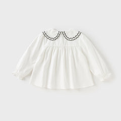 Dave&Bella Toddler Girls Black Top Pinafore Dress Two-Piece Set