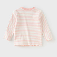 Dave&Bella Toddler Girls/Boys Autumn Cotton Casual Striped T-Shirts Top